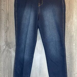 AG Denim Women’s Jeans Size 8P Petite Dark Wash Straight Leg Stretch Blue